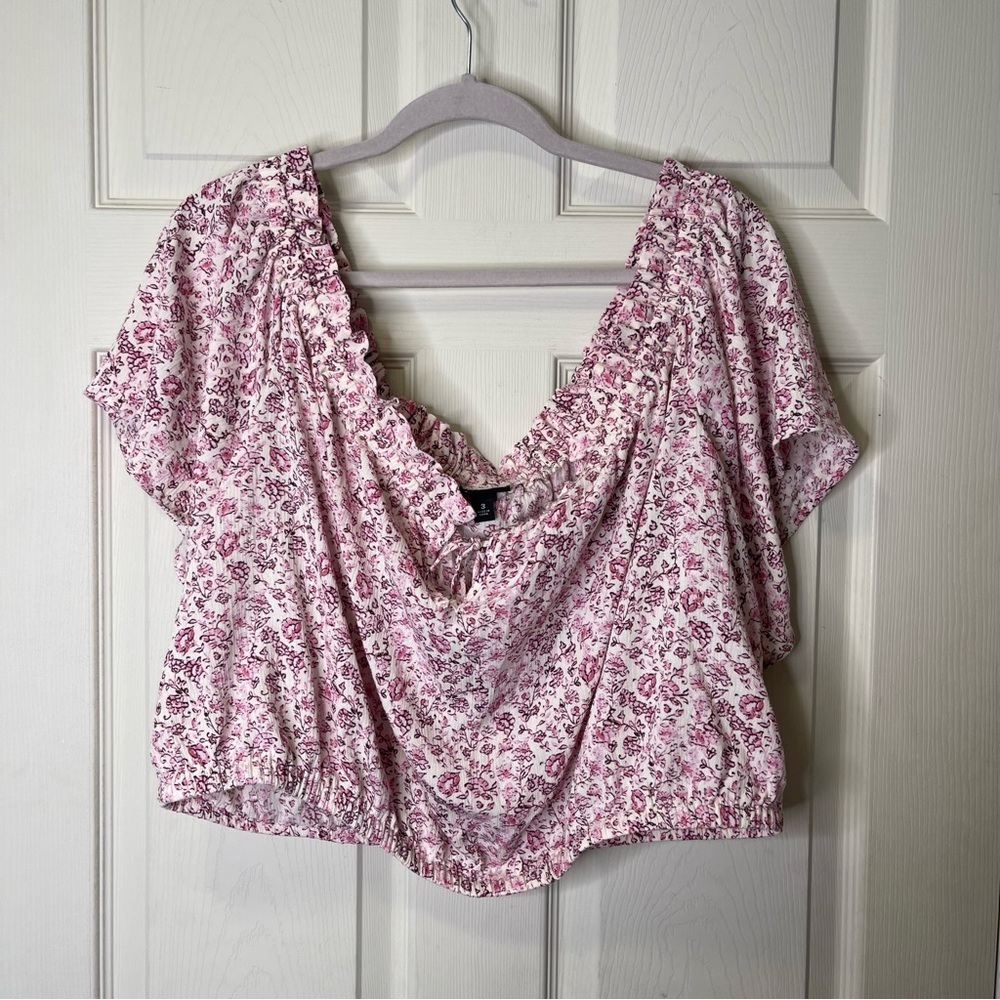 Torrid Womens Washable Gauze Floral Off Shoulder Blouse Sz 3